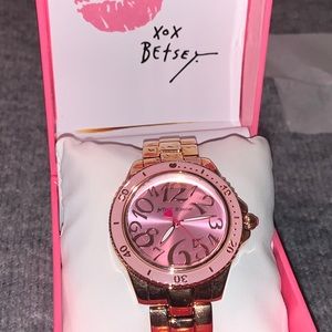 Betsey Johnson rose gold watch
